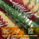 2 x Kawani Christmas Red Decorative Pillow Covers 18x18 Inch Set of 2 Christmas Tree Outdoor Throw Pillow Covers Winter Xmas Holiday Pillowcases Cushion Covers for Home Couch Christmas Decor