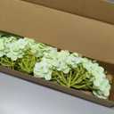 Waipfaru 21" Real Touch Hydrangea Artificial Flowers with Long Stem & Leaves, Full Latex Faux Hydrangea Flowers for Home Decor Party Floral Arrangements Wedding Bouquets Centerpieces, Green 3Pcs