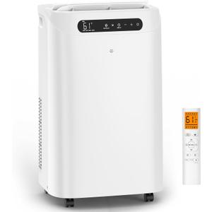 14000 BTU Portable Air Conditioners for Room Cooling up to 700 Sq. Ft, 3-IN-1 Quiet Portable AC Unit with Dehumidifier Fan, Remote Control, Smart Sleep Mode, 24H Timer, Windows Kit Included