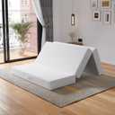 Novilla Foldable Mattress Queen | 6 inch Folding Mattress Floor Sofa | Trifold Mattress Suitable for Murphy Bed, Day Bed, Camping, RV | High Support | Certified Material | 80"x60"x6"