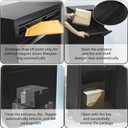 Package Delivery Boxes for Outside, Lockable & Waterproof Parcel Drop Box for Porch, Anti-Theft Mailbox with Custom Address Stickers,Assembly(17.7 * 15 * 39.4 in)