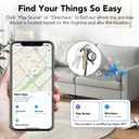 2026 New [Apple MFi Certified] Air Tracker Tags-4 Pack (iOS Only), Tukio Bluetooth Tracker for Apple Find My, Replaceable Battery, Key Finder and Item Locator Smart Tag for Keys, Bag, Luggage and More, Deep Black