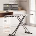 43x15 Ironing Board Full Size Extra Wide Ironing Boards Adjustable Height
Iron Board with Cotton Cover and Large Wide Steel Pad, Feet Adjust for Uneven Floors, Foldable Design, Thick Tube Frame