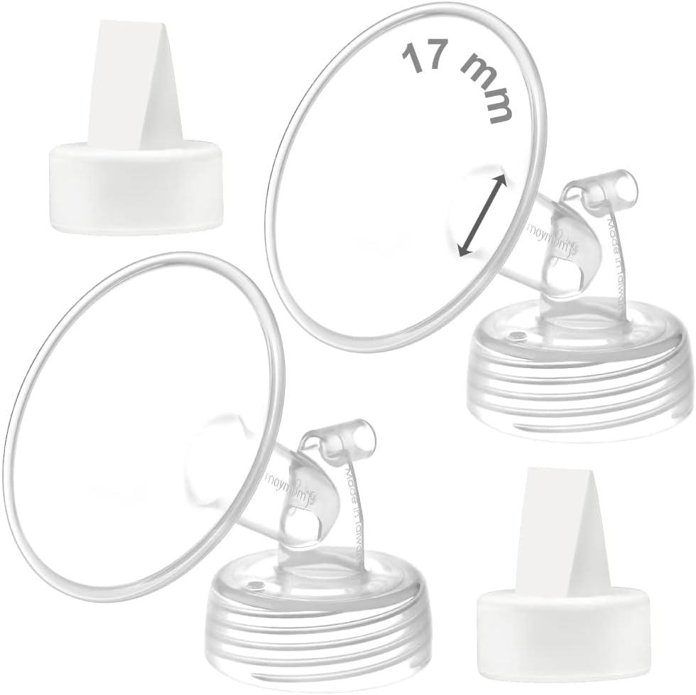 Maymom 17mm Flange and Duckbill Valve Compatible with Spectra S1 S2 9 Plus Not Original Spectra S2 Replacement Pump Parts Flange Duckbill Valve
