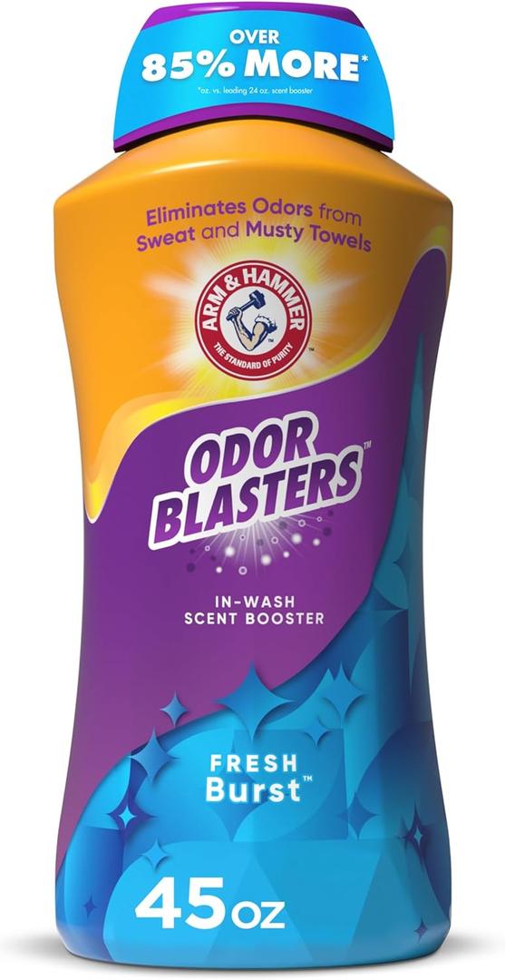 ARM & HAMMER Odor Blasters In-Wash Scent Booster, Laundry Scent Booster Fresh Burst Scent, 45 Oz (45 Fl Oz (Pack of 1))