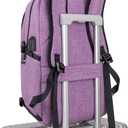 Tzowla Travel Laptop Backpack Water Resistant Anti-Theft Bag with Giant Tumbler Holder Pocket and Lock 15.6 Inch Computer Business Backpacks for Women Men Work College Gift,Casual Daypack(Purple)