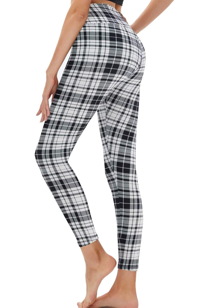 High Waisted Leggings for Women - No See Through Tummy Control Cycling Workout Yoga Pants with Pockets Reg & Plus, Size S