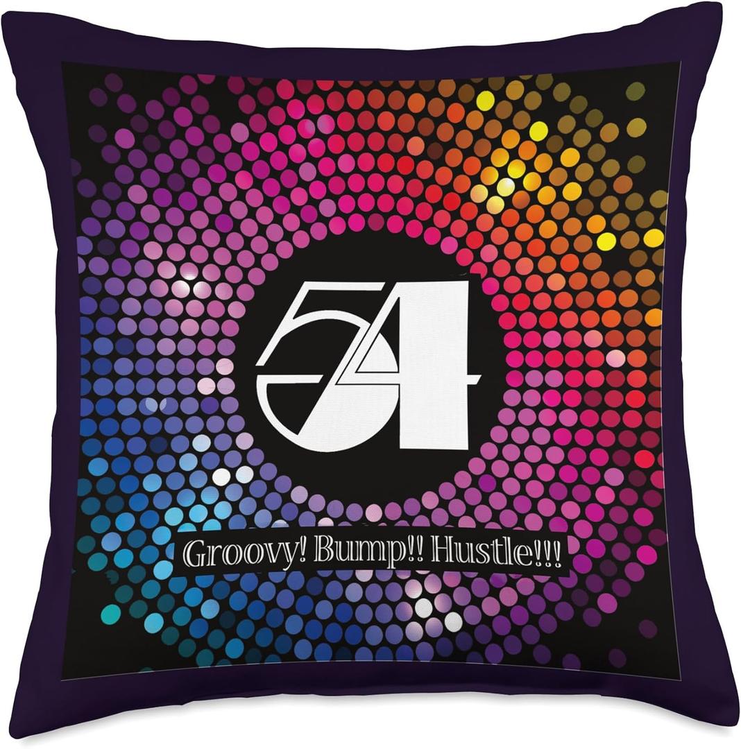 Studio 54_Disco_Groovy_015_Back Printed Throw Pillow (18x18)