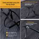 Reading Glasses For Men Women, Blocking Eyeglasses Computer Eye Glasses, TR90 Quality Lightweight (2 Black/Multifocus Photochromic Gray)