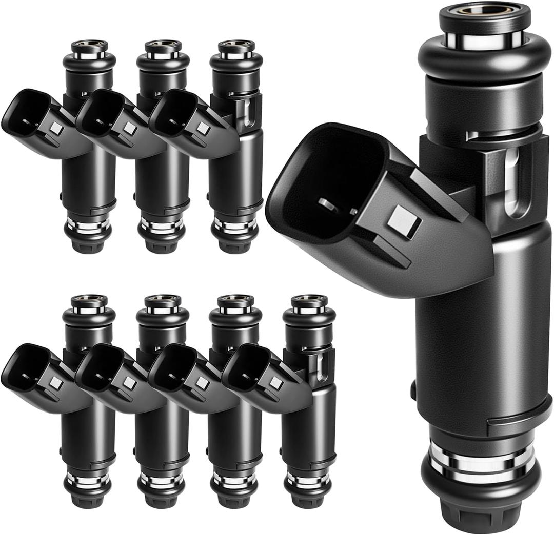 Upgraded 4 Holes 12580426 FLEX Fuel Injectors Fit For Chevy: Tahoe Suburban Avalanche Express Silverado 1500For GMC: Yukon (& XL) Savana Sierra 1500, 2002-2007,5.3LOEM # 12580426 (8 Pcs)