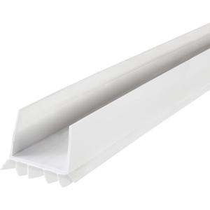 M-D Building Products 40717 Vinyl DENY Heavy-Duty U-Shape Slide-On Under Door Seal, Easy-to-Install, Weatherproof Seal for Doors, Bug Stopper, Effective Draft Blocker, Ideal for Home (36 Inch, White)