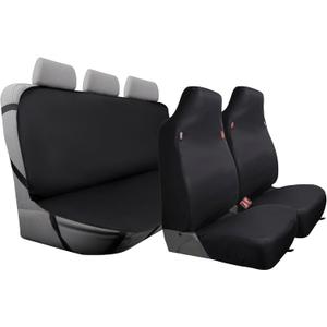 DICKIES 3-Piece Trader Seat Covers, Front and Rear Seat Covers for Cars and SUVs — Black