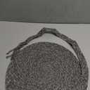 Topotdor Round Placemats Heat-Resistant Stain Resistant Anti-Skid Washable Polyproplene Table Mats Placemats (Set of 6, Braided-Gray)