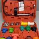 18PCS Radiator Pump Pressure Tester Kit, Pressure Leak Tester Tool Kit for Automotive Cooling System Water Tank Leakage Detection