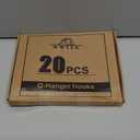 ADIIL 20 PCS Q Hanger Hooks with Safety Buckle, Windproof Screw Hooks for Hanging Outdoor String Lights, Plants, Christmas Patio Lights, 2.2 Inches, Black