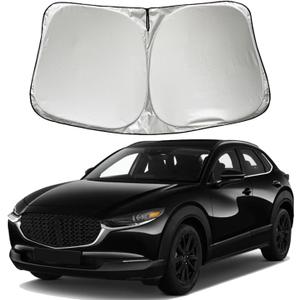 Car Windshield Sun Shade Sunshade for Mazda 3 Mazda3 2026 2025 2024 2023-2019 Hatchback/Sedan Accessories, Foldable Car Front Window Sun Shield Visor with Storage Bag