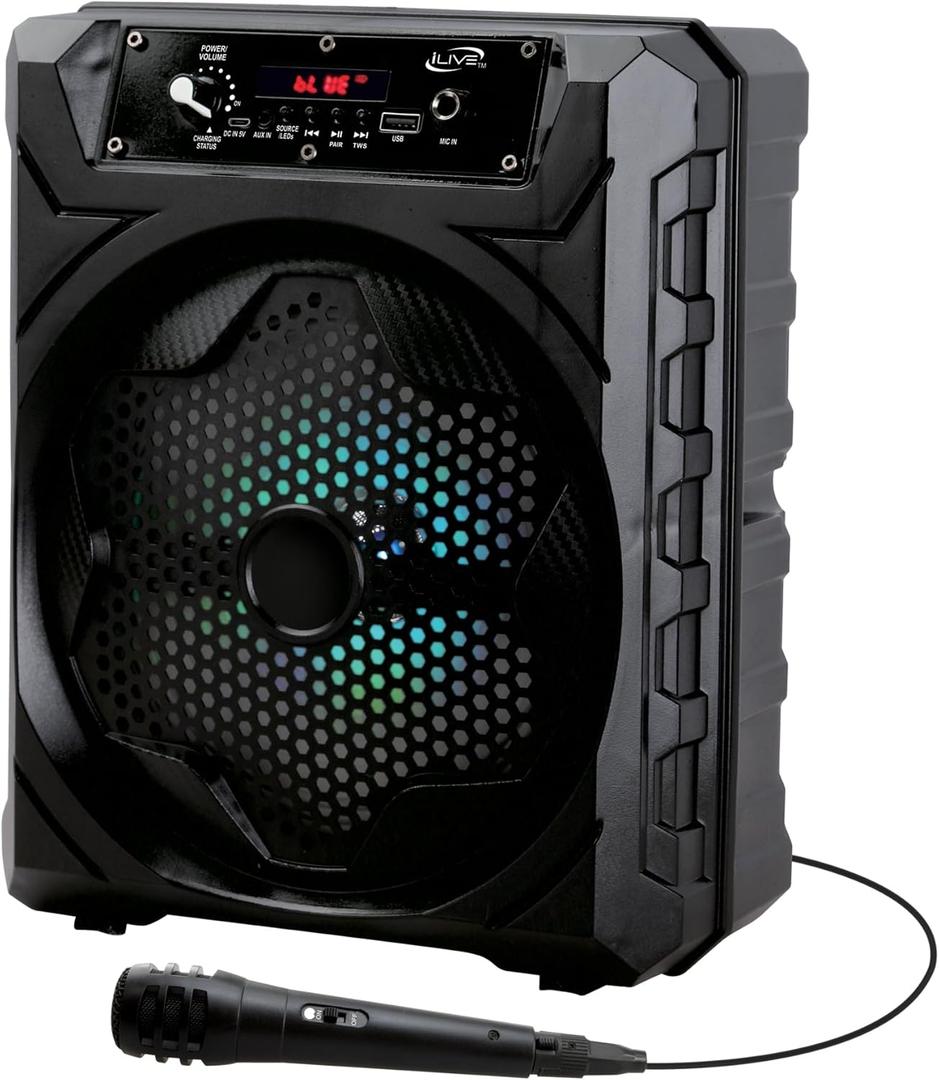 iLive 8-inch Full Range Driver Portable Tailgate Party Speaker, ISB200B