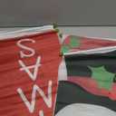 Ivenf Christmas 2pc Outdoor Yard Banner, Red White Santa Snowman, Merry Decorations, Sturdy Poles, Hanging, Front Porch, Home, Indoor Outdoor, Garage Door, 71x13 inches