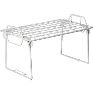 Whitmor Wire Grid Stacking Shelf Small, White (1-TIER, 7"L x 12"W x 7"H)