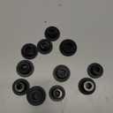 GORGECRAFT 11PCS 5 Sizes 16/17/18/19/20mm Inner Diameter Silicone Salt and Pepper Shaker Stoppers Reusable Black Replacement End Plug Insert Bottle Inner Plugs for Cosmetic Glass Bottle Pipes