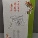 Button Maker Machine, Pin Maker Machine Kit (3rd Gen) Installation-Free DIY, Badge Maker Button Press Machine with Free Button Parts&Circle Cutter&Wrench Gadget (Green, 58mm2.25in)