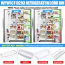 [2 PACK]UPGRADED WRS588FIHZ00 WRS571CIDM02 WRS571CIHZ01 WRS571CIHV04 WRS588FIHV00 Refrigerator Door Bin Compatible With WPW10710203 Whirlpool Refrigerator Door Shelf W10710203 Kenmore Fridge Shelves