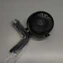 Momcozy 8000mAh Portable Stroller Fan | 27H Ultra-long Battery Life | Detachable 4 Speed 360Rotate | 2 Modes LED Night Light, USB Rechargeable Handheld Cooling Fan for Travel, Car Seat, Bedroom (Black)