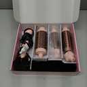 Farery Thermal Brush Set 3 in 1, Ceramic Curling Wand & Hot Brush with 9 Temperatures. 3 Interchangeable Travel Curling Irons for Short, Medium & Long Hair (1.25'', 1.5'' & 1.75'' Barrels)