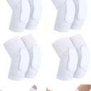 Sosation 8 Pcs Knit Elastic Heel Elbow Protectors for Pressure Sores Elbow Pads Protects Skin Ulcerations and Relieves Pressure Sleeve for Elderly Relieve Sores(L)