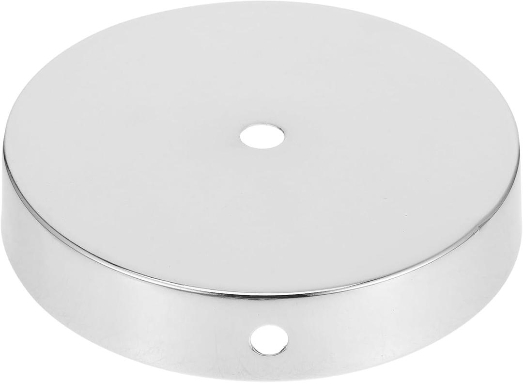 Round Iron Table Lamp Base Metal Stand for DIY Lighting Versatile Rustic Style with Flat Bottom and Wire Pass-Through for Table Lamps Crafts Led Displays