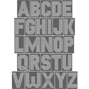 Rhinestone Genie Font-Bolt 3" Magnetic Rhinestone Template, Black