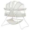 Dream On Me Karley Bassinet, Award Winner Lightweight Travel Baby Bassinet, Foldable Bedside Sleeper, Adjustable Double Canopy, Spacious Design, Soft Fabric, Storage Basket  Cool Gray