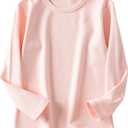 Girls Long Sleeve T Shirts Toddler Kids Basic Crew Neck Tees Cotton Layering Tops 9-10Y