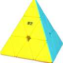 Roxenda Pyramid Speed Cube, 3x3x3 Qiming Pyramid Speed Cube Triangle Cube Puzzle Magic Cube (Stickerless)