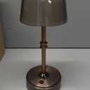 LED Cordless Lamp, 5 Colors Stepless Dimming Table Lamp, 4400mAh Rechargeable Battery with USB Charging Port, Portable Touch Bedside Light for Patio, Restaurant, Dining(Antique Brass)