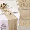 10 Pack Beige Cheesecloth Table Runner 17x108 Inch Semi Sheer Boho Rustic Gauze Cheese Cloth Table Runners for Wedding Party Birthday Baby Shower Home Dcor