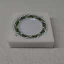 Layhit 10 Pcs Christmas Holly Melamine Dinner Plates - Holly Plates Holiday Dinnerware Party Dishes for Home Kitchen Picnic Party Event Supplies(8 Inch)