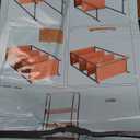 Rectangular Wooden Top Metal Frame Sofa Table, Brown and Black , 3 Tier