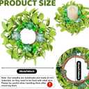 St. Patrick's Day Small Candle Rings, 8 Pcs Shamrock Wreaths with Glitter Shamrock Clovers for Table Centerpieces, Front Door, Wall, Window Indoor Outdoor Holiday Decor