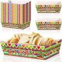 Ramede 45 Pcs Mexican Food Trays Disposable Fiesta Nacho Popcorn Snack Assembled Trays Paper Taco Boats Cinco De Mayo Candy Holder Container Birthday Party Decor Birthday Mexico Party Supplies