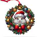 5 x Hamster Christmas Ornaments, Hamster Gifts for Men Women, Hamster Custom Shape Wooden Ornament, Cute Animal Gift for Hamster Lovers on Birthday Xmas Holiday, Hamster Ornaments for Tree Decor