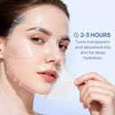 3 x Bio-Collagen Real Deep Mask: Overnight Hydrating, Pore Minimizing, Glowing - Hydrogel With Hyaluronic Acid & Cica - Ultra Low Molecule - Women & Men - 5 Pcs