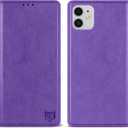 ZZXX for iPhone 11 Wallet Case with [RFID Blocking] Card Slot Stand Strong Magnetic Leather Flip Fold Protective Phone Case for iPhone 11 Case Wallet(Purple-6.1 inch)