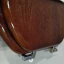Angel Shield Durable Wood Veneer Natural Toilet Seat Metal Hinged Easy Clean Anti-scratch American Standard(Round,Dark Walnut)