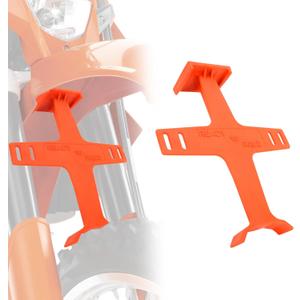 Universal Motorcycle Fork Guard Suspension Support Brace Transportation Tool Tie Down Seal Saver Protection Plastic For Dirt Bike Motocross Accessories Orange