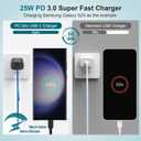 for Samsung Galaxy Super Fast Charging Cord Type C Charger, 25w Android Phone Charger Block &10ft USBC to USB-C Cable for Galaxy S26 S25 S24 S23 S22 S21 S20 (Ultra/Plus), iPad Pro/Air/Mini/Tab 2Pack