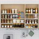 2 x Stackable Expandable Metal Shelf Organizer - Adjustable Wire Storage Rack with Holes for Kitchen, Bathroom, Cabinet, Office - Space Saving, Durable & Sturdy Design2PACKS/Medium/White