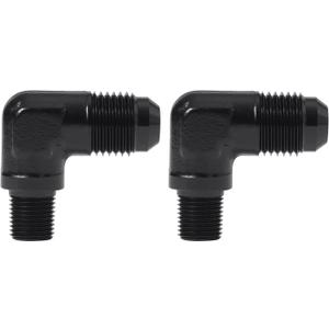 EVIL ENERGY 6AN to 1/8" NPT Male 90 Degree Fitting Adapter Aluminum 2 PCS