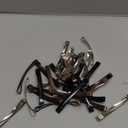 Hotop 30 Pieces Open Center Metal Barrettes Anti-slip Metal Hair Clip for Women, Assorted Colors(Slide Barrette,Black, Silver, Brown)