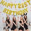 76pcs Happy Birthday Balloon Banner, Gold Balloons Letters, Personalized 16" Mylar Foil Birthday Decorations includes 2 Sets A- Z, 1 set Number 0-9 and "HAPPY BIRTHDAY" letters (with Balloon Pump)